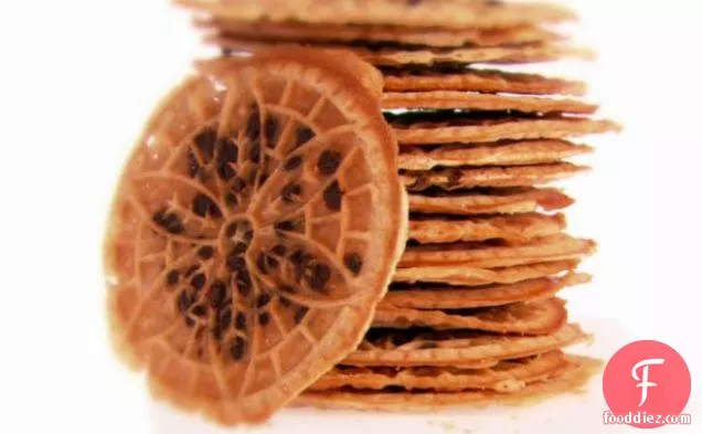 Chocolate Chip and Cinnamon Pizzelles