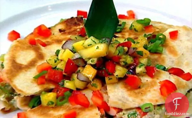 Lobster Quesadilla with Tropical Fruit Salsa