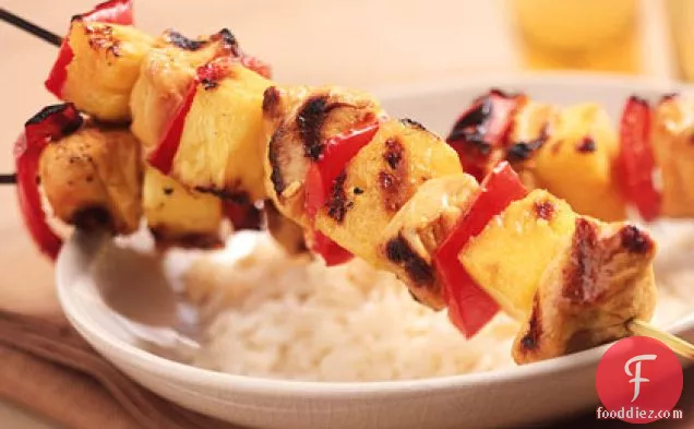 Skewered Singapore Chicken and Pineapple