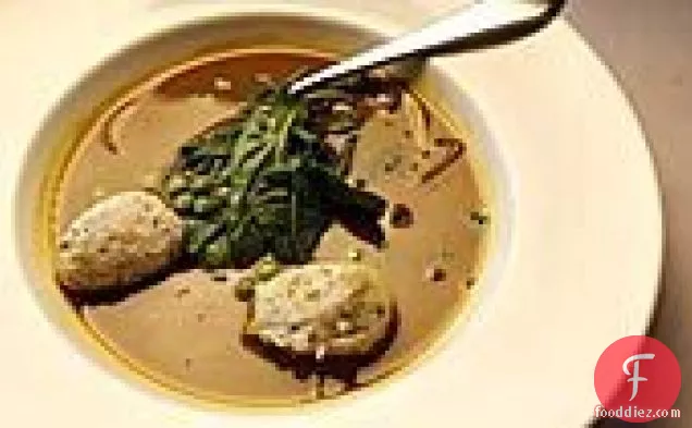 Persian chicken soup with chicken dumplings