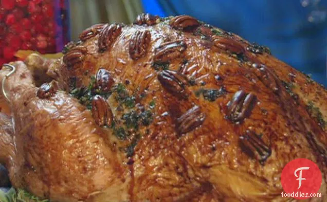 Roasted Turkey with Fried Pecan-Bourbon Glaze