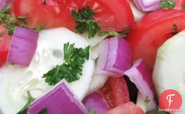 Cucumber, Tomato, and Red Onion Salad