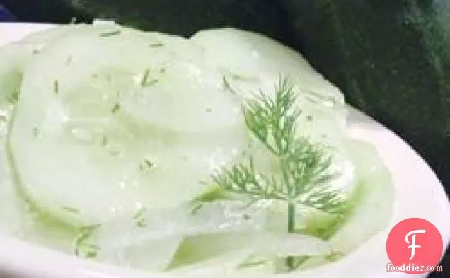 Cucumber Slices With Dill