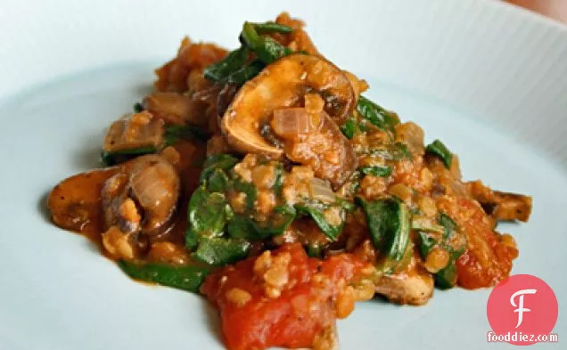 Indian-spiced Mushrooms And Lentils