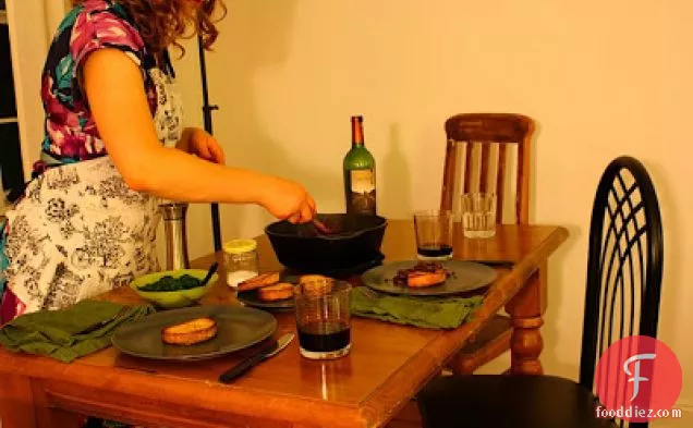 Red Wine-braised Lentils With (veggie) Sausage