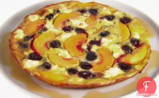Frittata with Peaches and Cherries