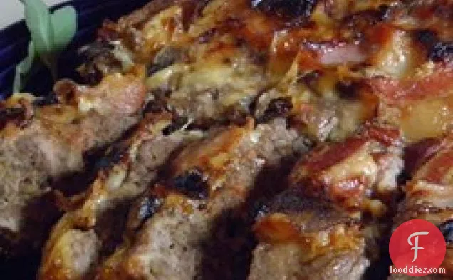 Bacon Wrapped Mushroom Meatloaf