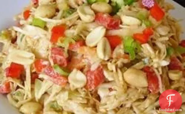 Asian-American Slaw With Peanuts and Jalapenos
