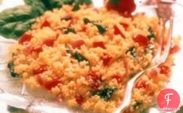 Spinach and Red Pepper Couscous