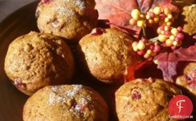 क्रेनबेरी कद्दू Muffins