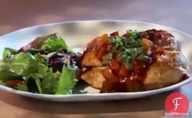 Guy Cooks With Kids: Mikaela's Cranberry Apple Chicken Breast