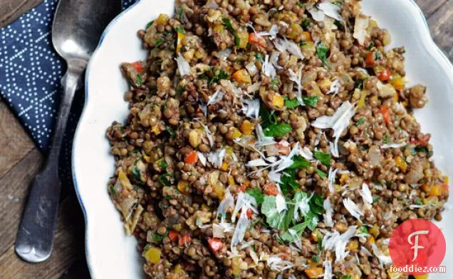 Colorful Lentil Salad With Walnuts & Herbs
