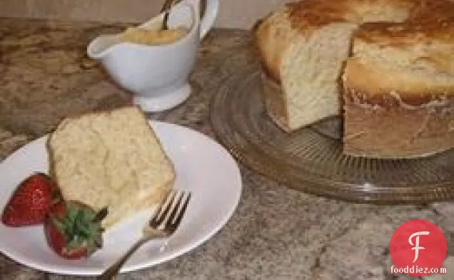 गोल्डन केक बैटर ब्रेड