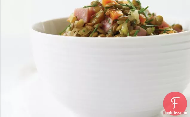 Warm Lentil and Ham Salad