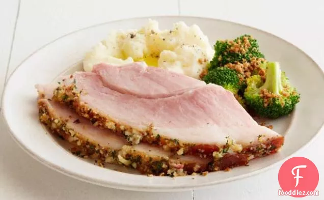 Double Mustard and Herb Crusted Ham