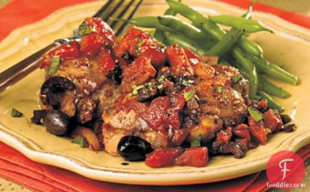 Chicken Thighs with Tomatoes and Olives