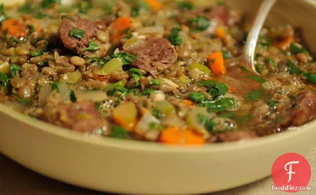 Lentil And Sausage Soup For A Cold Winter's Night