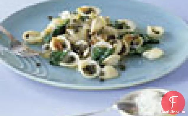 Orecchiette with Lentils, Onions, and Spinach
