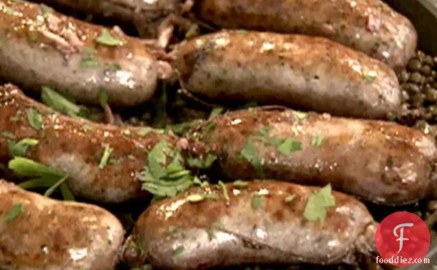 Italian Sausages with Lentils