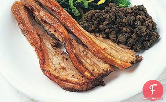 Slow-cooked Belly Of Middle White Pork With Puy Lentils