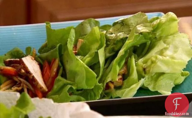 Spicy Szechuan Chicken Lettuce Wraps
