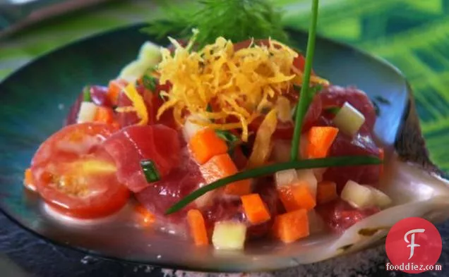 नारियल के दूध और चूने के साथ पॉइसन क्रू