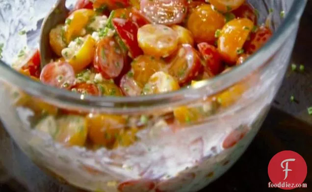 Cherry Tomatoes with Buttermilk Blue Cheese Dressing