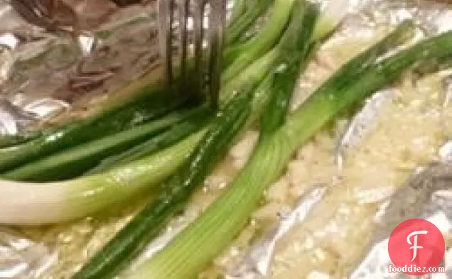 Steam-Grilled Green Onions