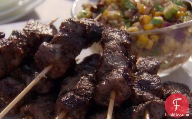 Grilled Beef Skewers with Sun-Dried Tomato Relish