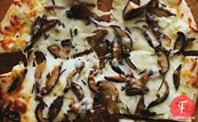 White Pizza with Mushrooms