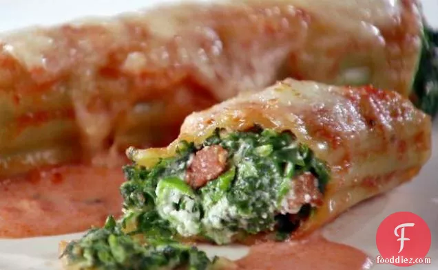 Bacon and Cheese Manicotti