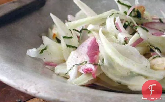 Shaved Fennel Salad with Almonds and Mint