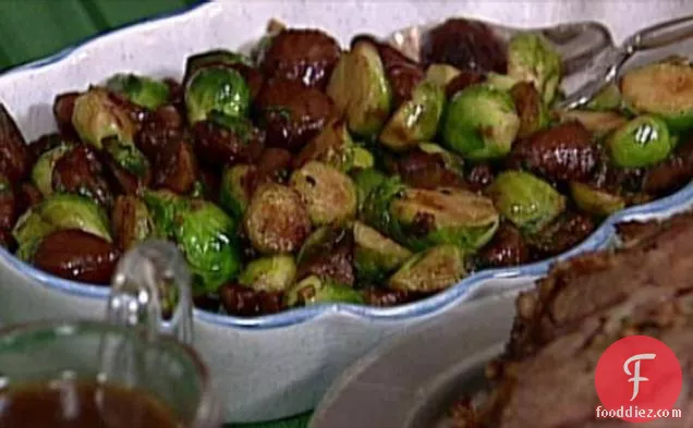 Blanched Brussels Sprouts with Chestnuts