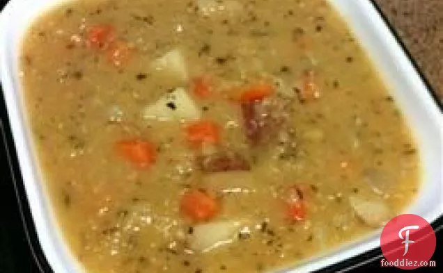 Garlic Potato Lentil Soup (Vegan)