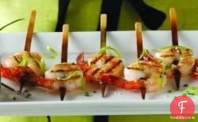 Shrimp Lollipops with Pineapple Chili Dipping Sauce