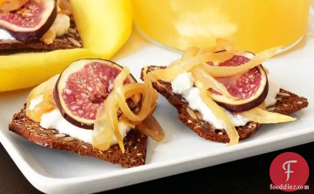 Mustard-Onion Jam Crackers With Figs