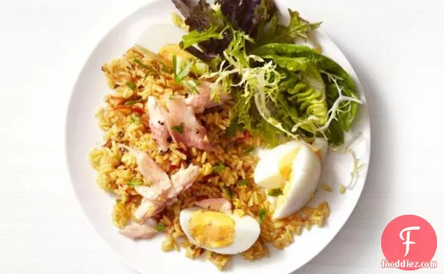 Curried Rice With Smoked Trout