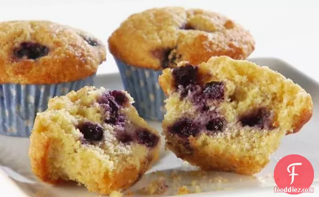 Blueberry Buttermilk Corn Muffins