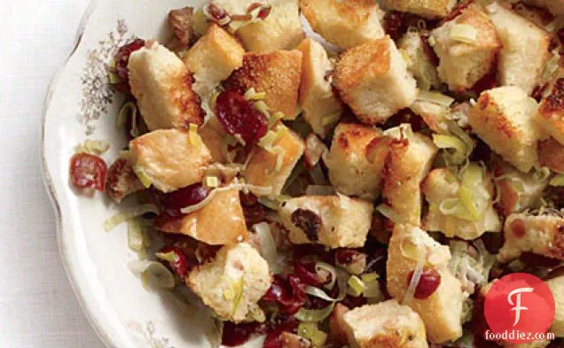 Chestnut, Cranberry, and Leek Stuffing