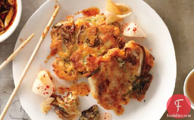 Kimchi Fritters With Soy Dipping Sauce