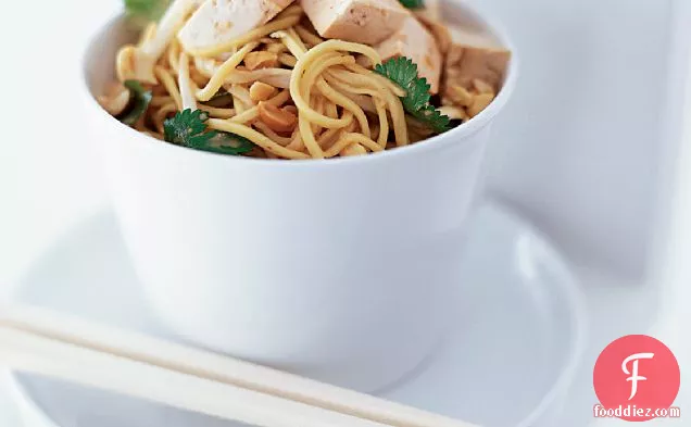 Cold Noodles with Tofu in Peanut Sauce