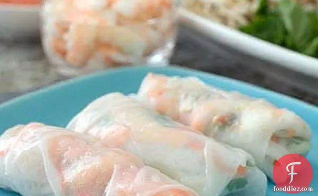 Shrimp Lettuce Wraps and Spring Rolls