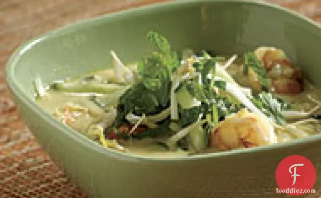 Spicy Noodle Soup with Shrimp & Coconut Milk