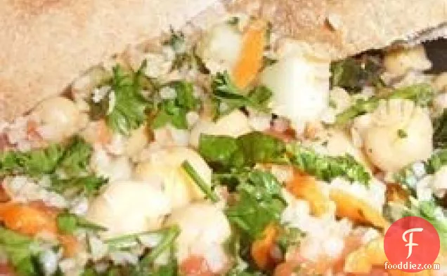 Coriander Tabbouleh Salad with Shrimp