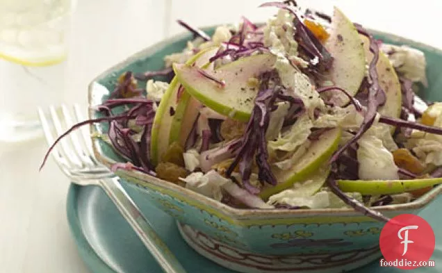 Red Cabbage and Apple Salad With Ginger Vinaigrette