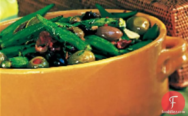 Spicy Baby Okra And Olives