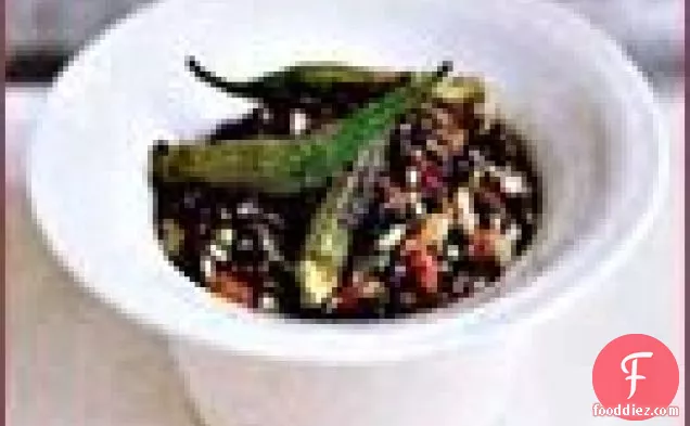 African-Spiced Black Barley with Okra and Tomatoes