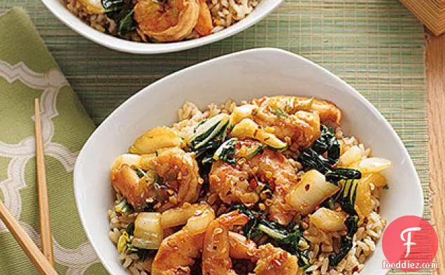 Stir-Fried Shrimp and Bok Choy