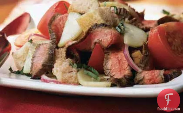 Sourdough Panzanella with Grilled Flank Steak