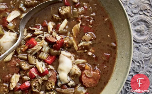 Andouille, Crab and Oyster Gumbo